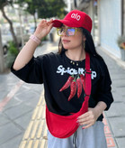 تیشرت طرح فلفل 🌶️دخترونه باکسی ترند و جذاب