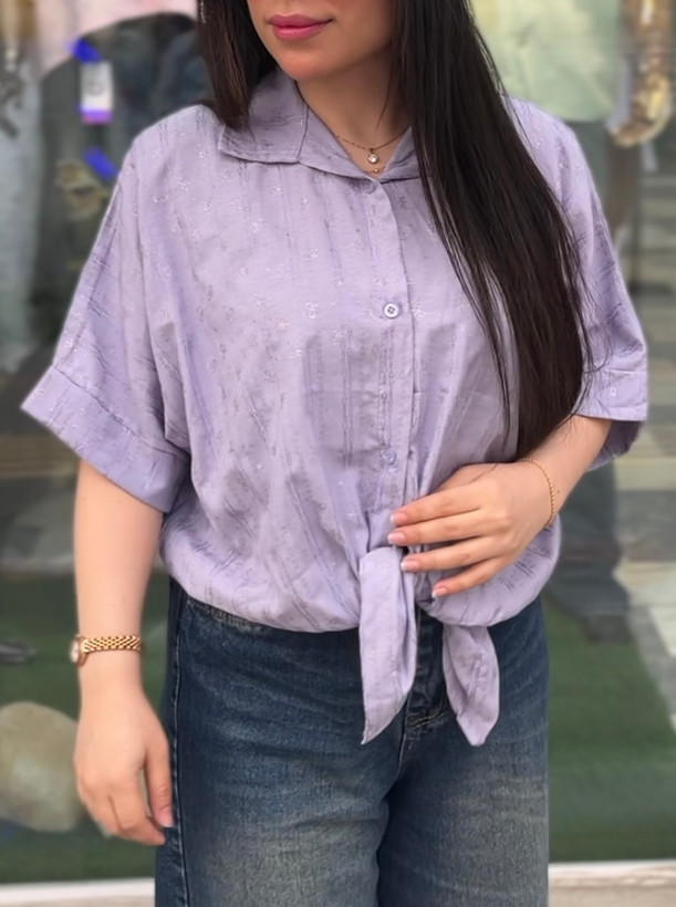 شومیز جلو گره طرح پاپیون🎀
