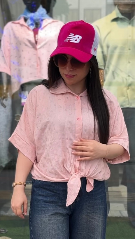 شومیز جلو گره طرح پاپیون🎀